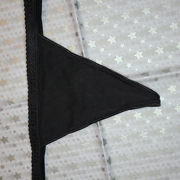 RARE VINTAGE Victoria's Secret V-String Sz S Black